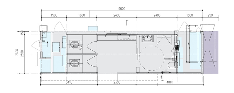 Toilet Underground tank design drawing 1