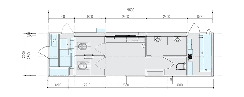 Toilet Underground tank design drawing 2